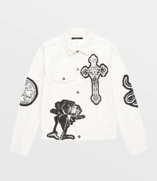 Ksubi Classic Jacket Kut Out Ivory