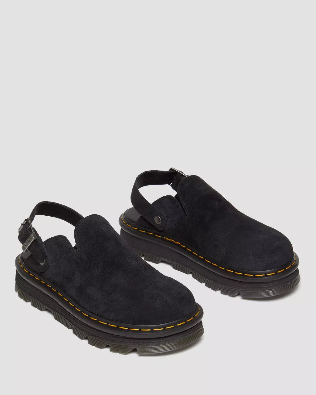 DR. MARTEN ZEBZAG SUEDE CASUAL SLINGBACK PLATFORM MULES