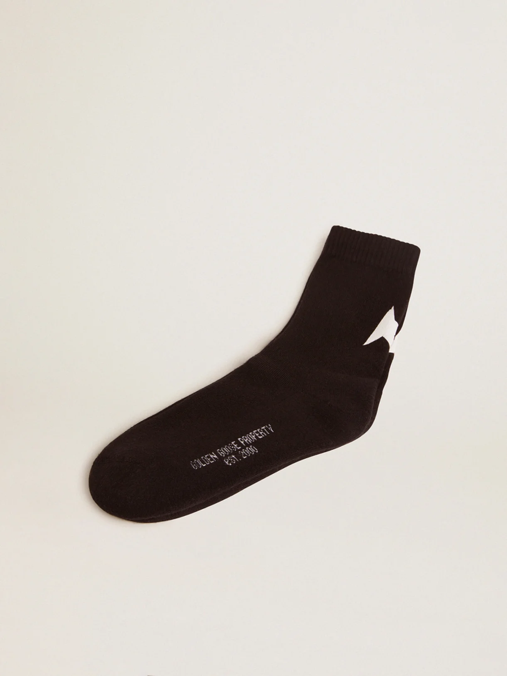 GOLDEN GOOSE SOCKS LOW RIB/BLACK-WHITE STAR