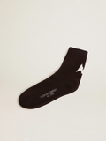 GOLDEN GOOSE SOCKS LOW RIB/BLACK-WHITE STAR