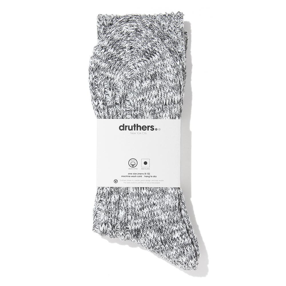 Druthers Organic Cotton Ribbled Slub Crew Socks