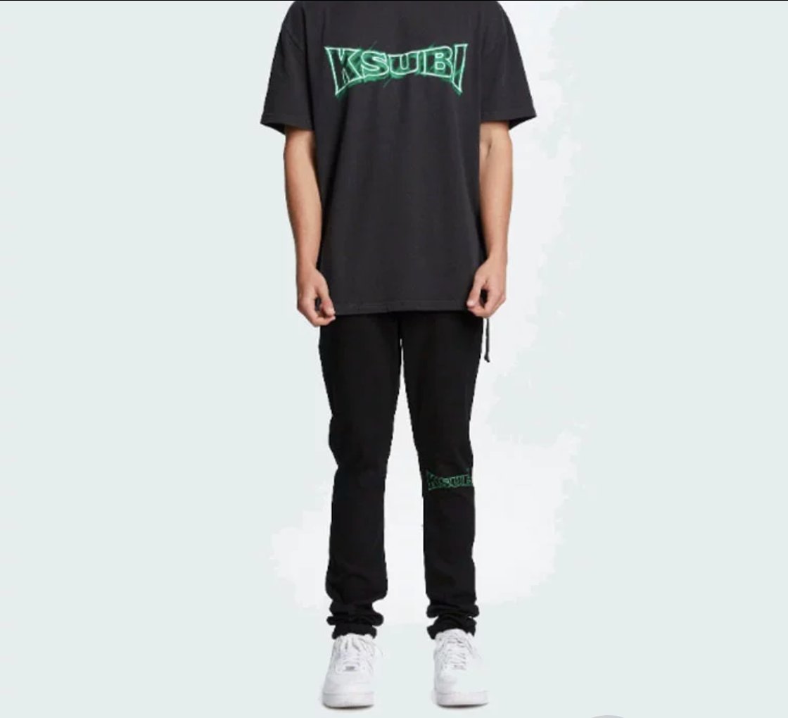 KSUBI NEON KASH SS TEE JET BLACK