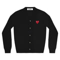 Red Comme des Garçons Play Men's Cardigan (Black)