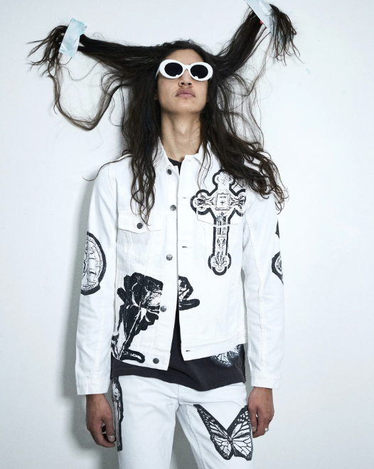 Ksubi Classic Jacket Kut Out Ivory
