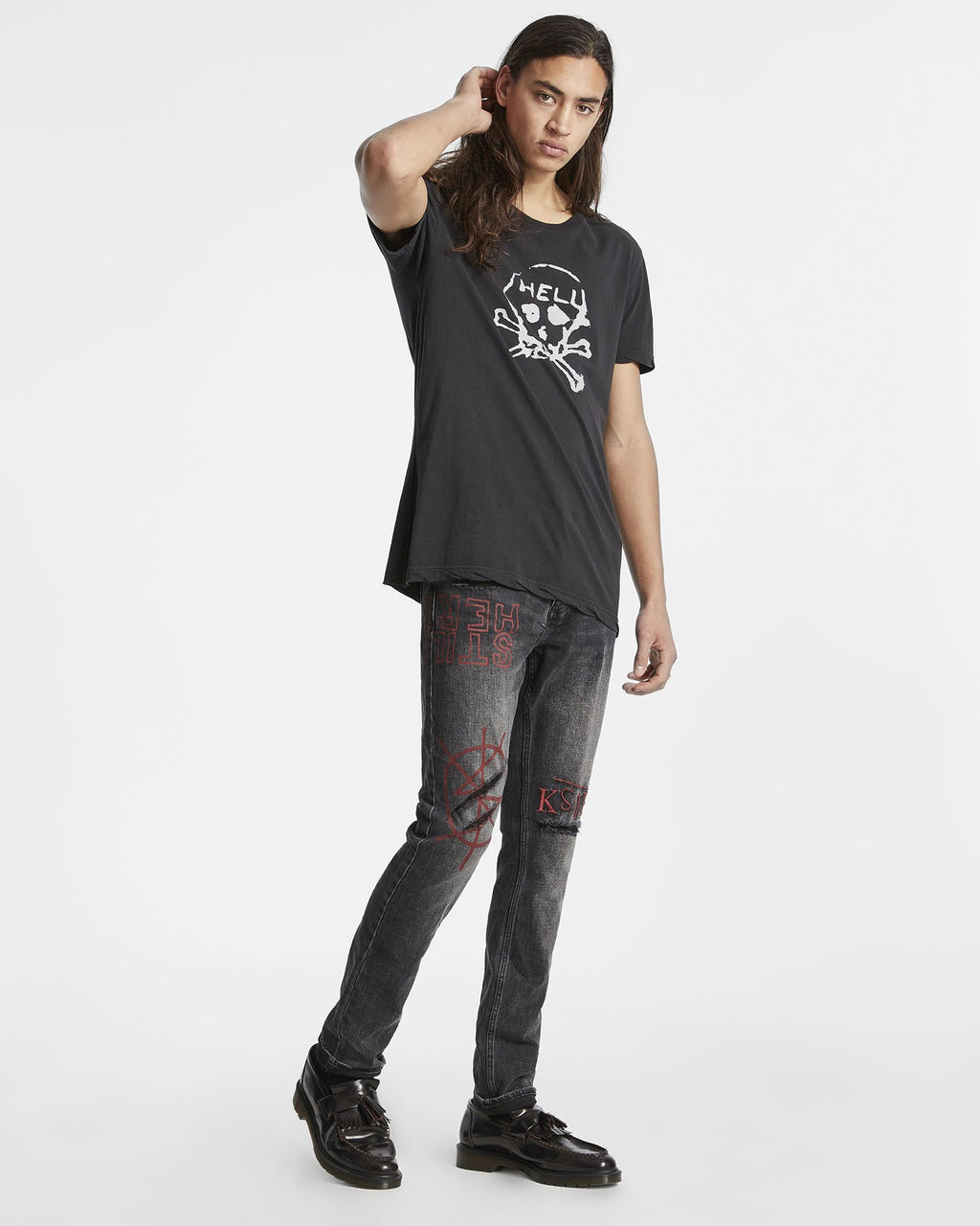 Ksubi Hell Seeing Lines SS Tee Jet Black