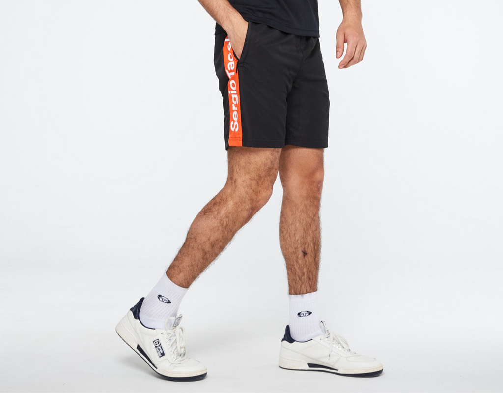 Sergio Tacchini Fascia PL Shorts-Black/Orange