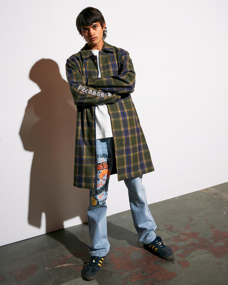 Pleasures Soul Plaid Trench