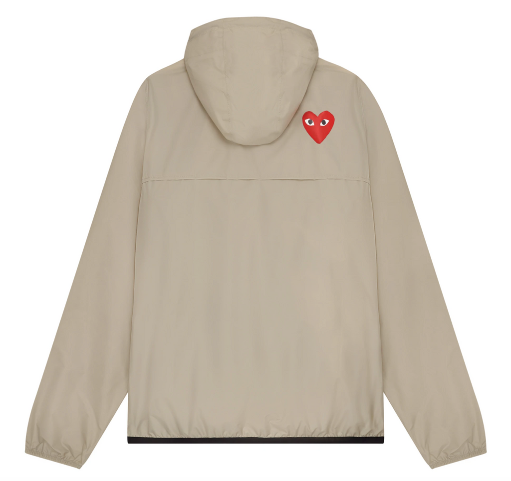 CDG X KWAY HALF ZIP JACKET (BEIGE)