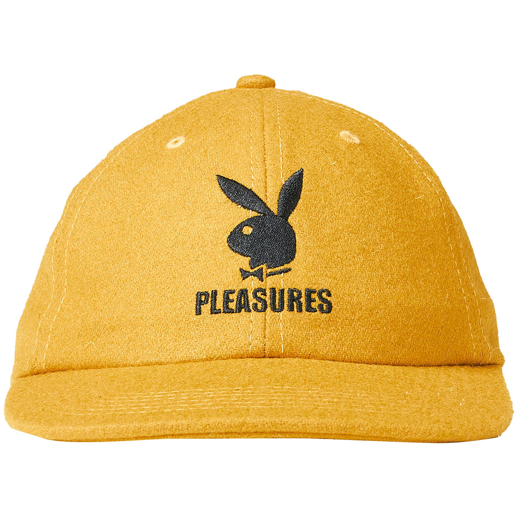 PLEASURES X PLAYBOY WOOL STRAPBACK HAT (MUSTARD)