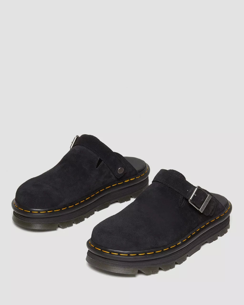 DR. MARTEN ZEBZAG SUEDE CASUAL SLINGBACK PLATFORM MULES