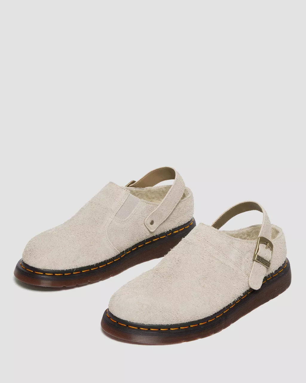 DR. MARTENS ISHAM FAUX SHERLING LINED SUEDE MULE