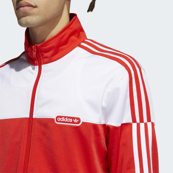 Adidas Split Firebird Track Jacket (Red)