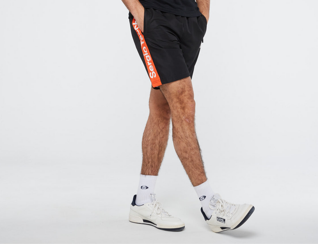 Sergio Tacchini Fascia PL Shorts-Black/Orange