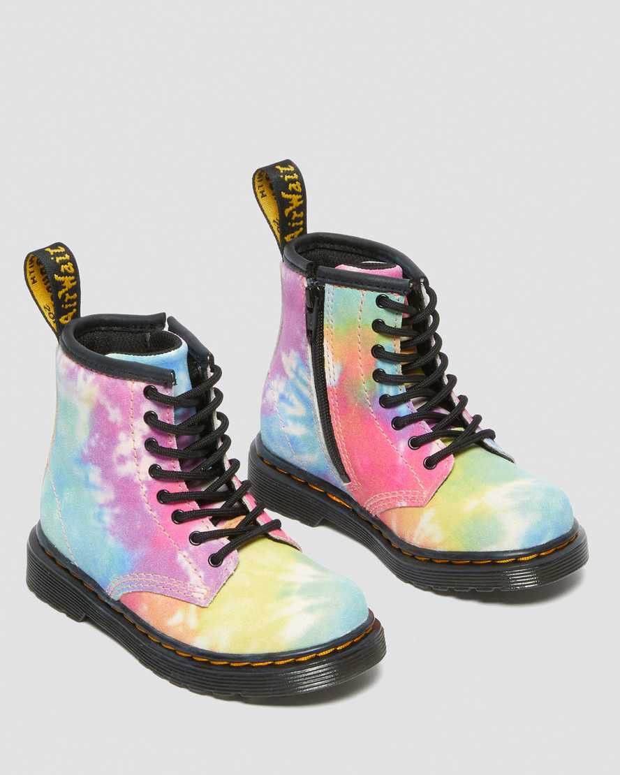 DR. MARTENS TODDLER 1460 TIE DYE LACE UP BOOTS
