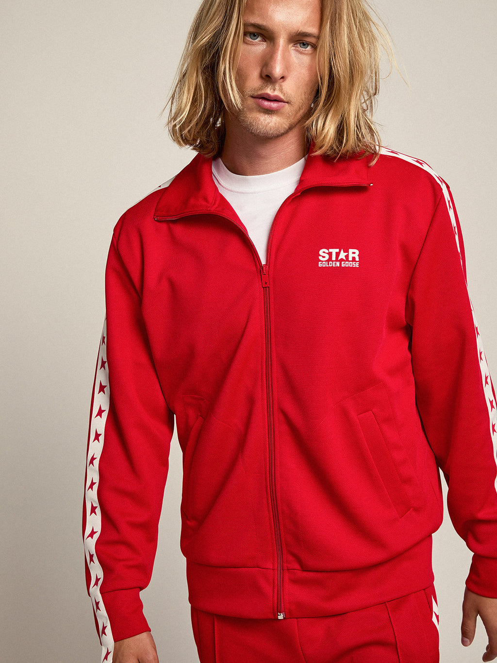 Golden Goose Star Collection Track Jacket (Red)