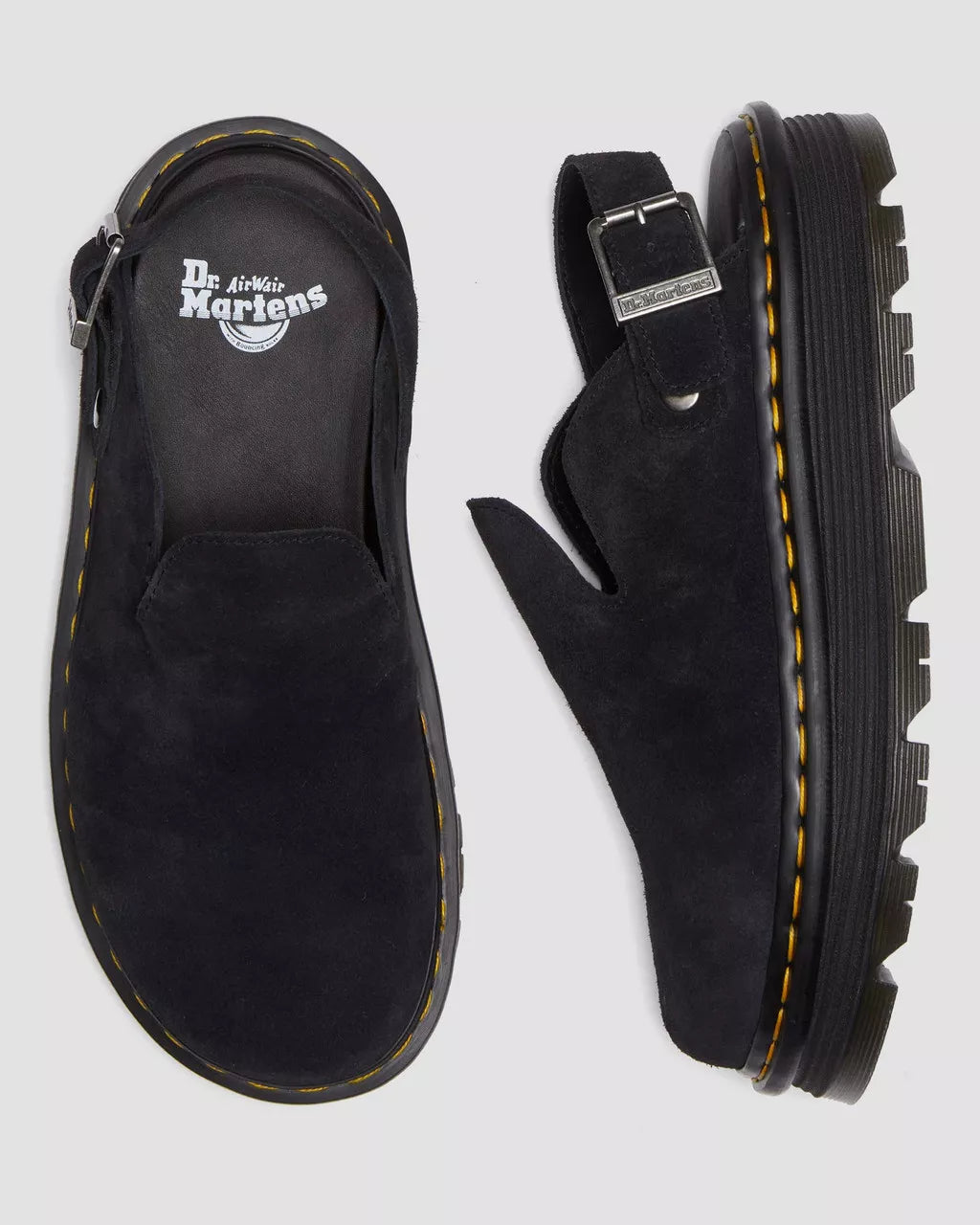 DR. MARTEN ZEBZAG SUEDE CASUAL SLINGBACK PLATFORM MULES