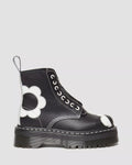 DR. MARTENS SINCLAIR FLOWER PISA LEATHER PLATFORM BOOTS