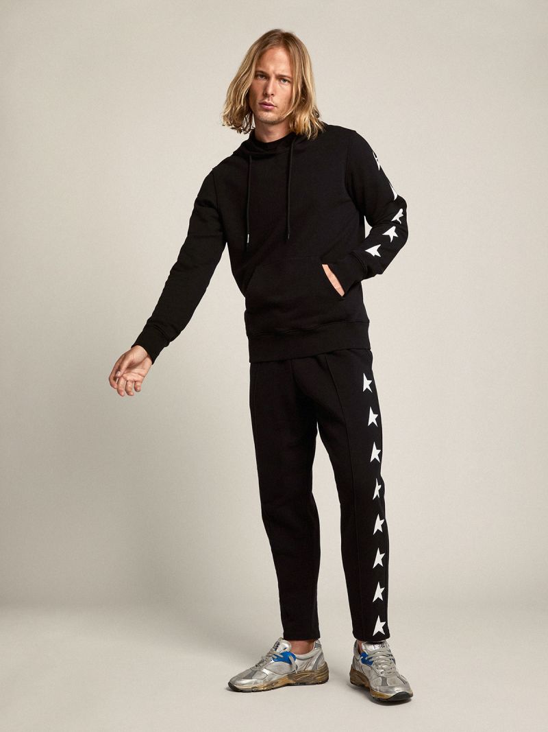 Golde Goose Star Collection Tapered Sweatpant (Black)