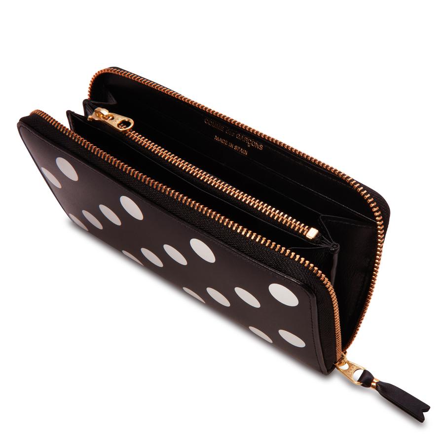 CDG Wallet Polka Dot Black