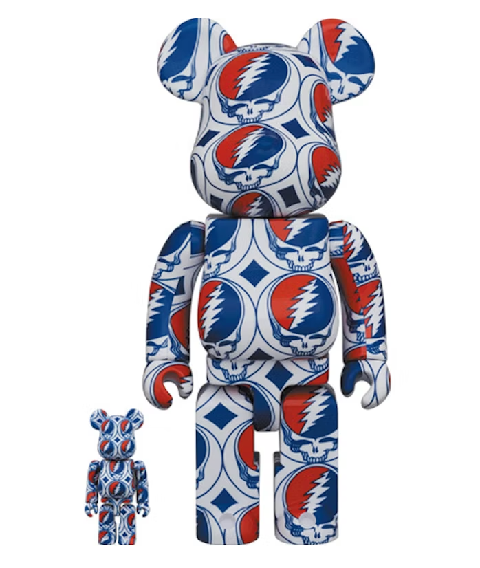 BE@RBRICK X GRATEFUL DEAD (STEAL YOUR FACE) 400% & 100%