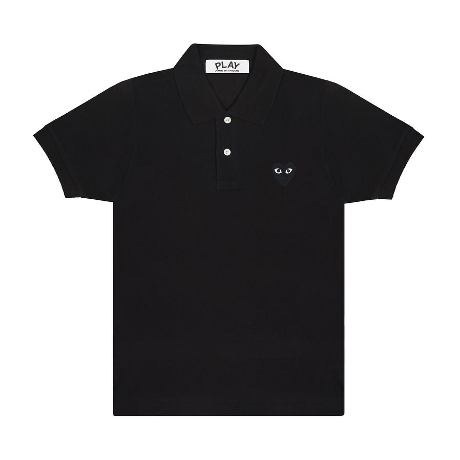 Black Play Comme des Garçons Polo Shirt (Black)
