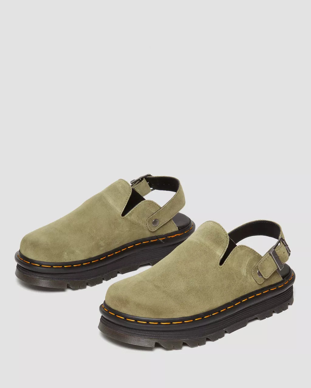 DR. MARTEN ZEBZAG SUEDE CASUAL SLINGBACK PLATFORM MULES