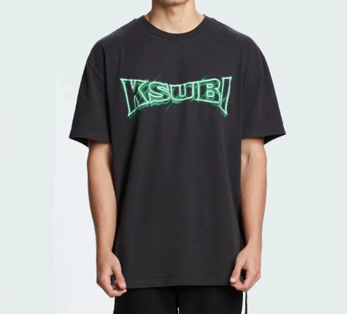 KSUBI NEON KASH SS TEE JET BLACK