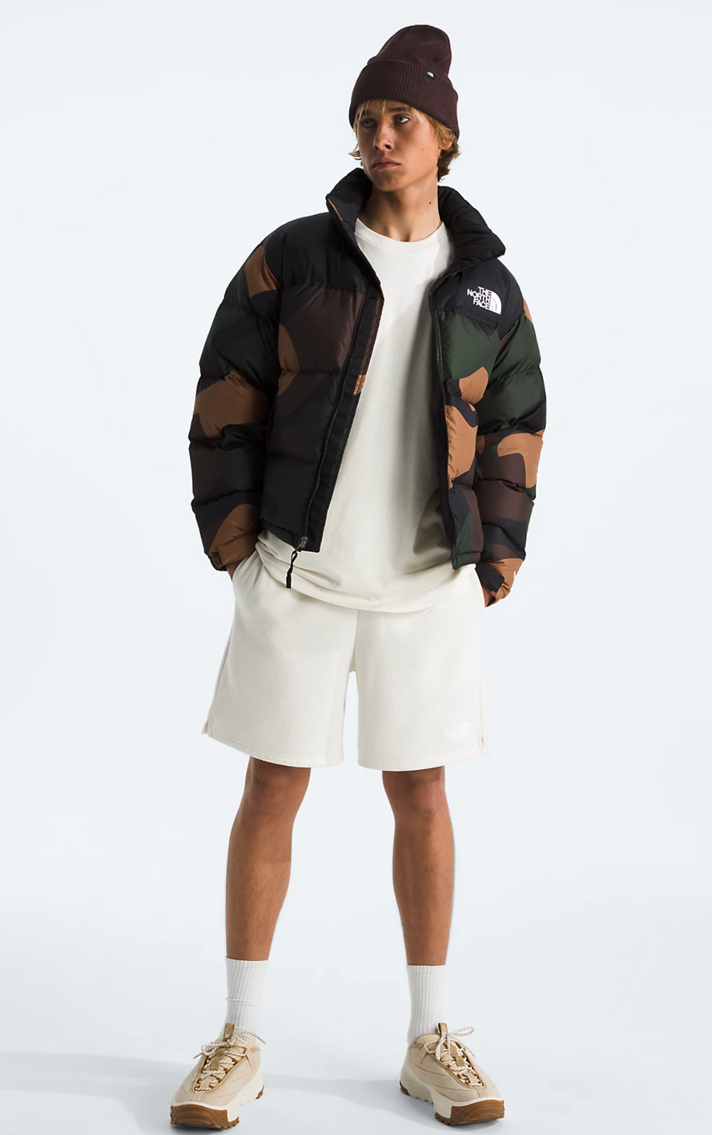 THE NORTH FACE NUPTSE JACKET (BLACK BLOCK CAMO)