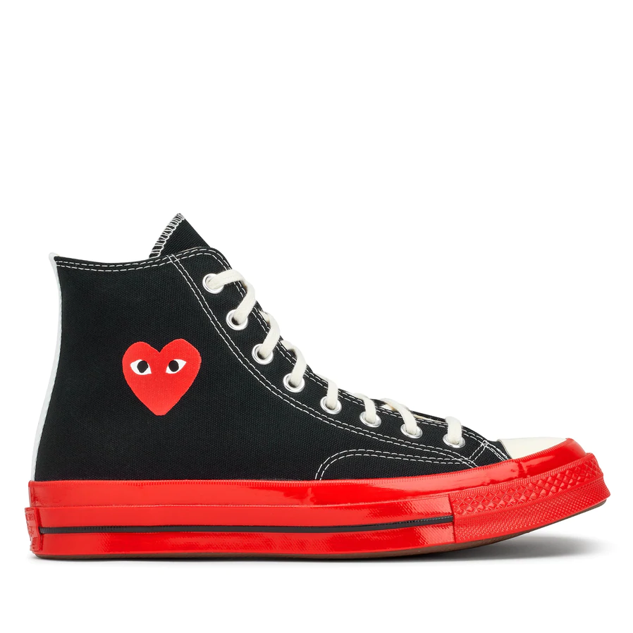 PLAY Comme des Garçons x Converse Chuck 70 High Top (Red Sole)
