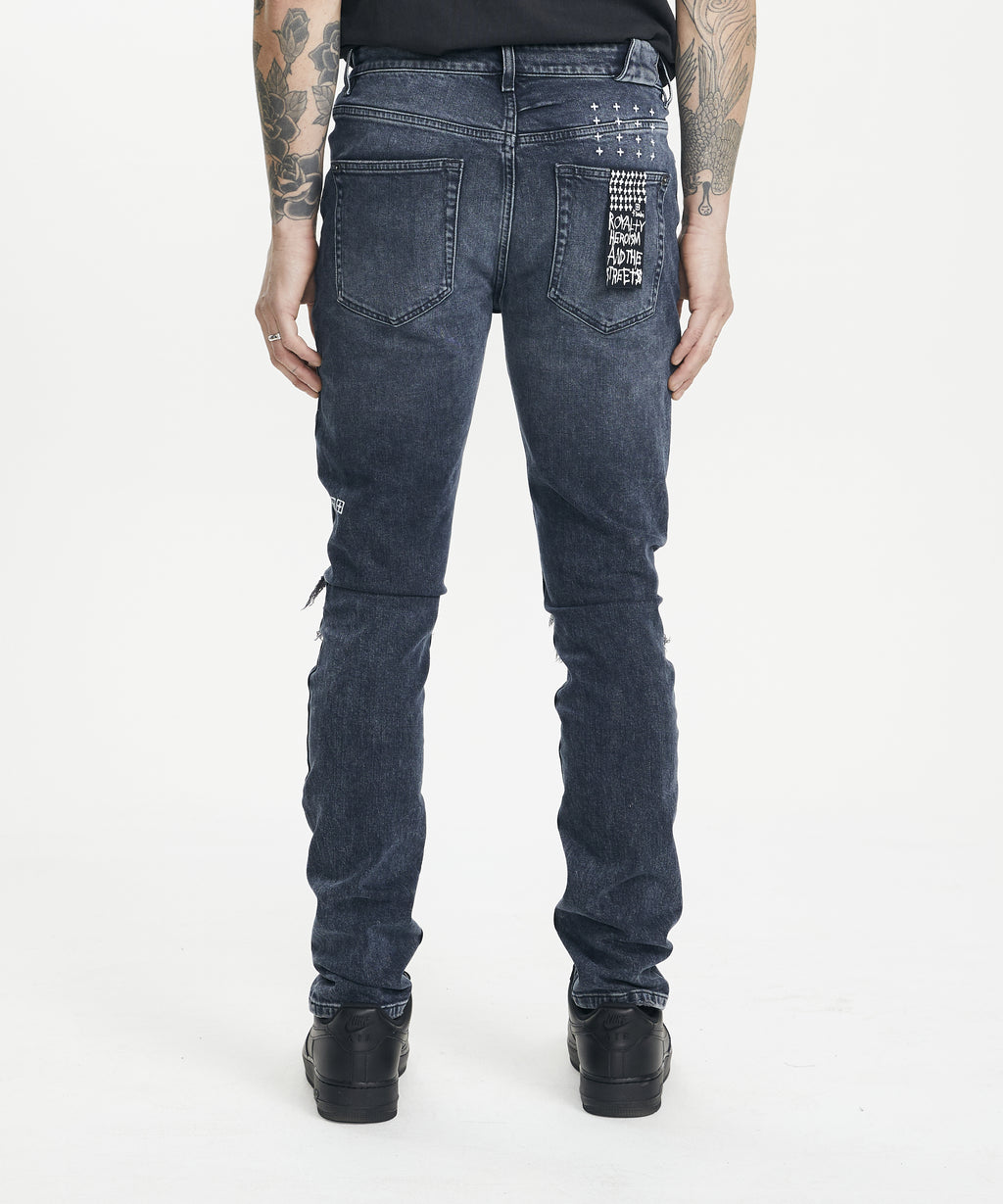 Ksubi Chitch Blue Kolla Slashed