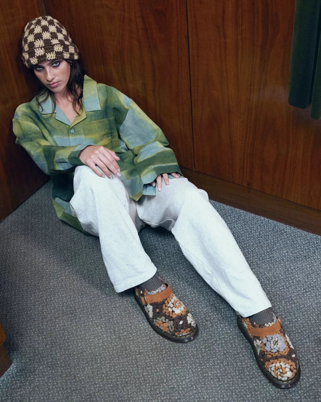 Dr Martens Isham Crochet Wool and Suede