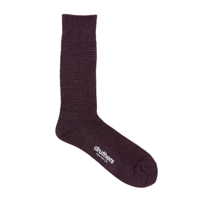 Druthers Merino Wool Waffle Sock