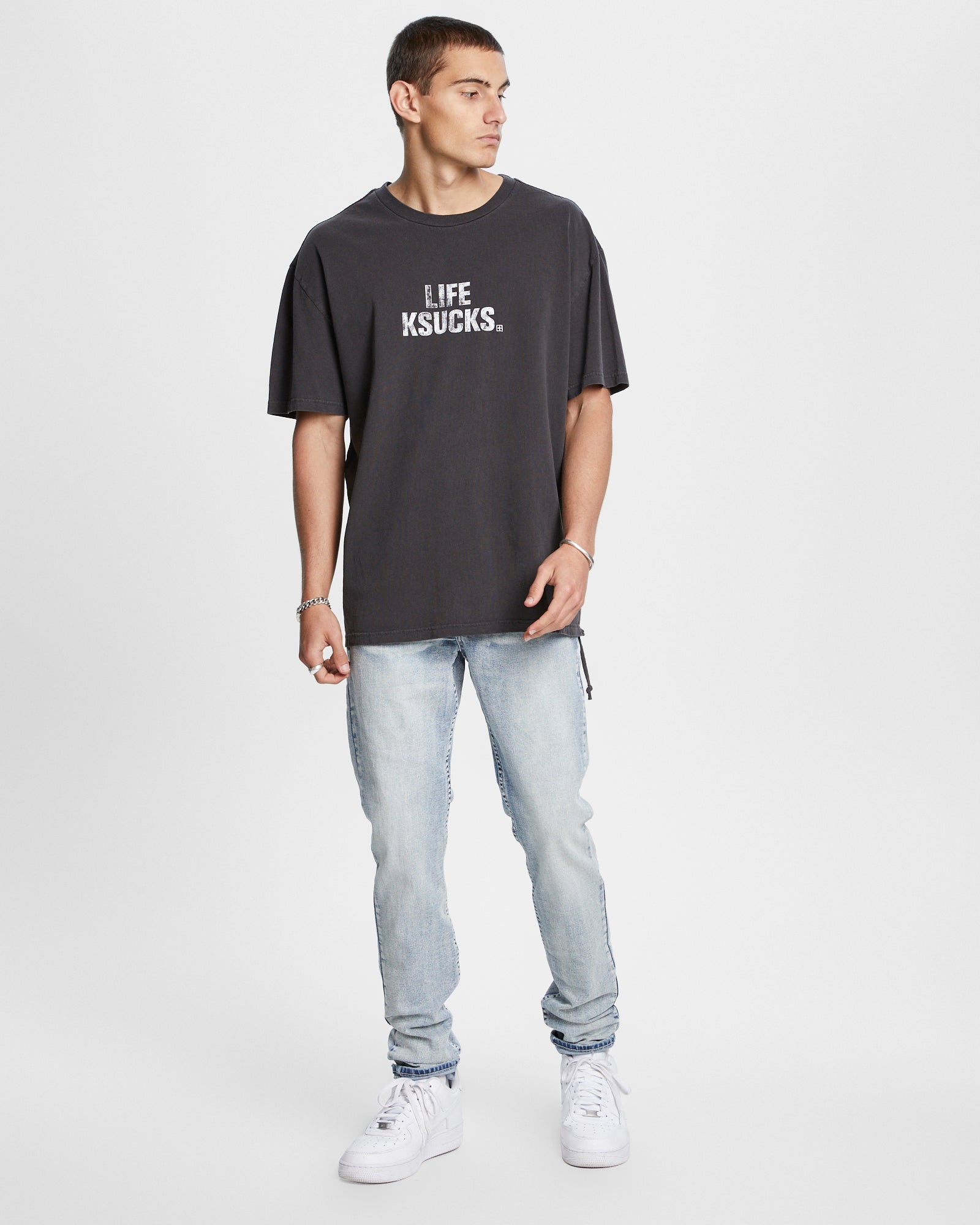 Ksubi Ksucks Biggie SS Tee Faded Black
