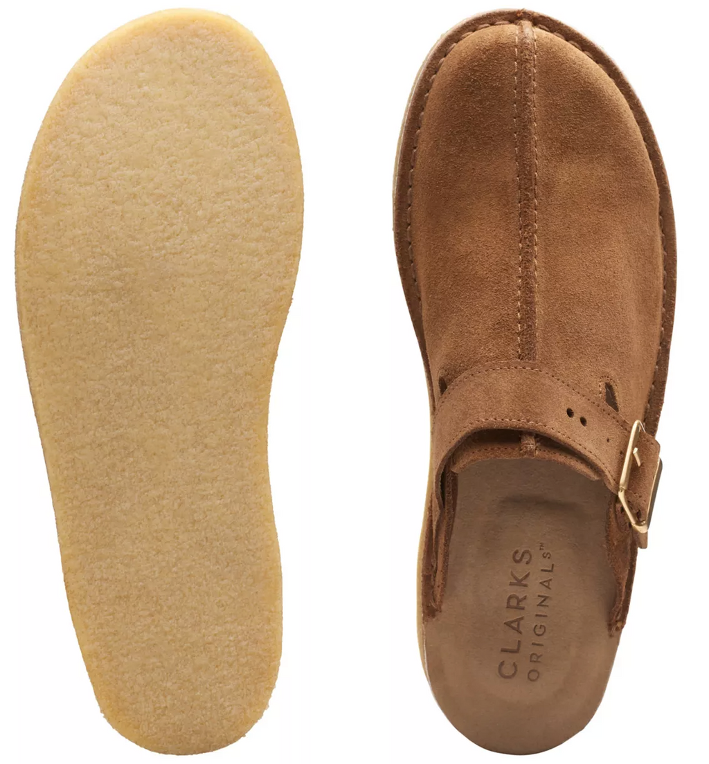 Clarks Trek Mule Caramel Suede
