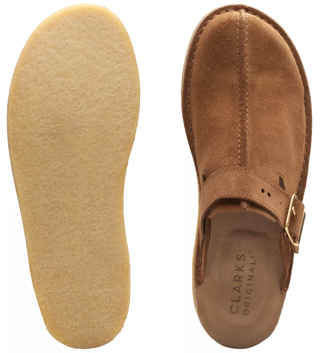 Clarks Trek Mule Caramel Suede