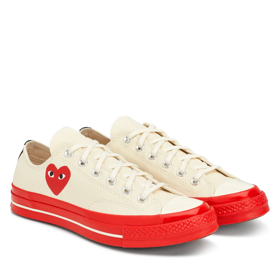 PLAY Comme des Garçons x Converse Chuck 70 Low Top (Red Sole)