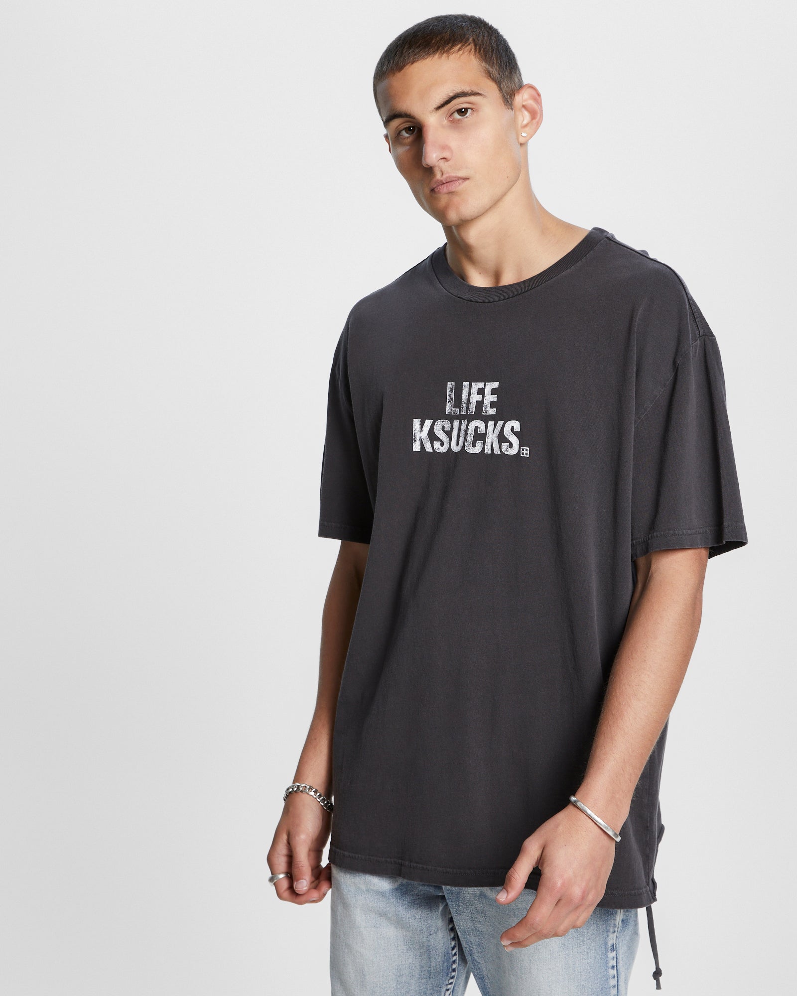 Ksubi Ksucks Biggie SS Tee Faded Black