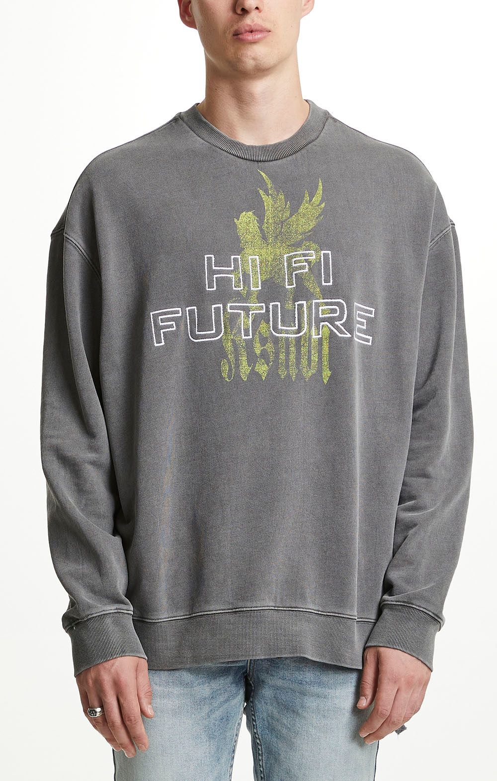 Ksubi High Horse Biggie Crew Grey