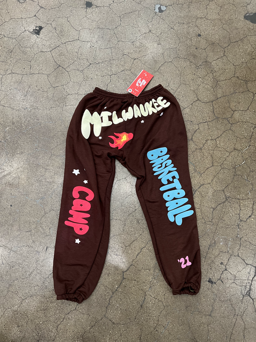 Sneex x AULBLACK MKE BBALL CAMP Pants -Brown