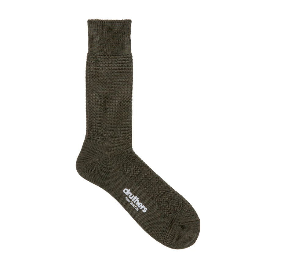 Druthers Merino Wool Waffle Sock