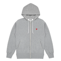 CDG Play Comme des Garçons Mini Red Heart Hooded Sweatshirt (Grey)