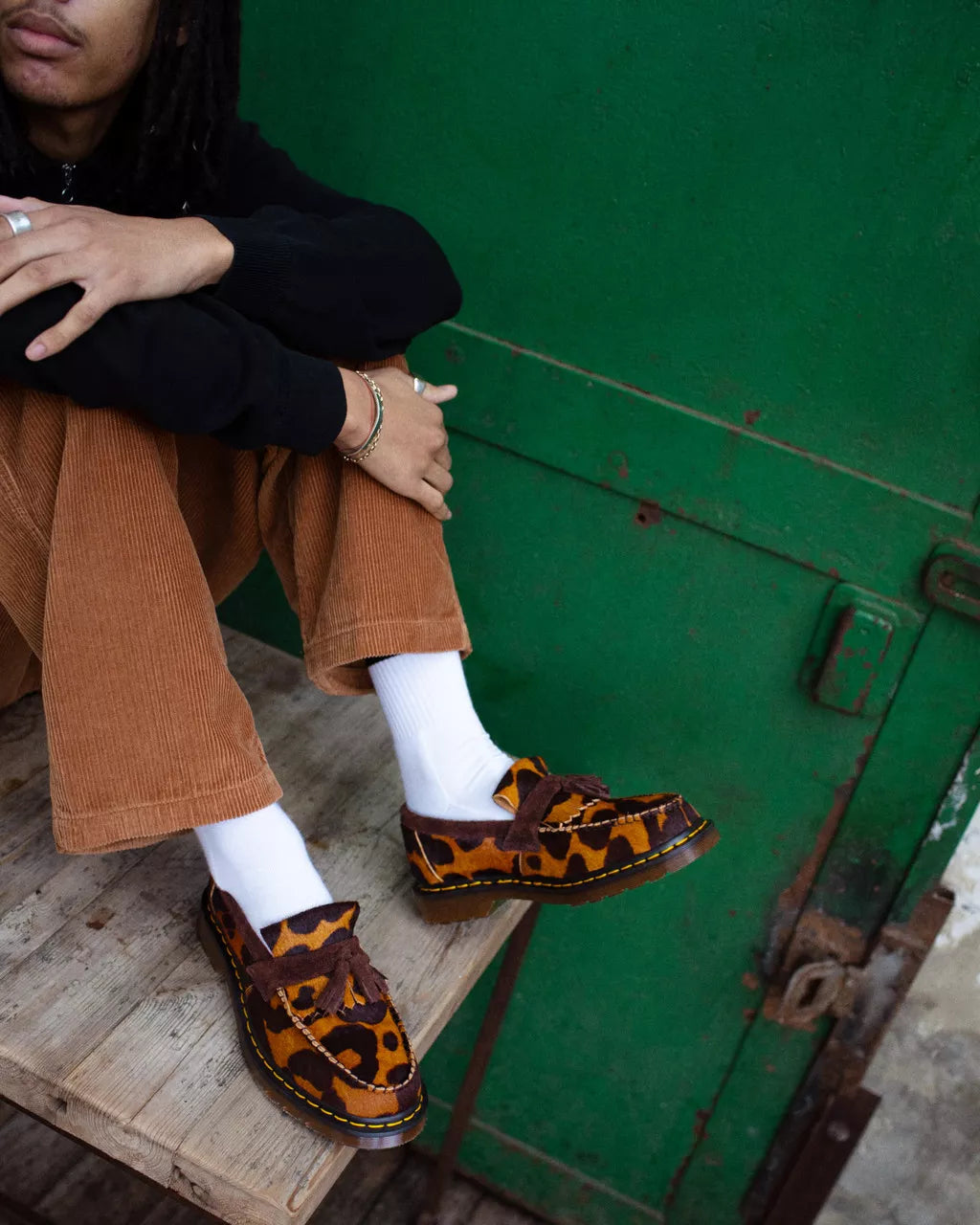 DR. MARTENS ADRIAN MADE IN ENGLAND HAIR ON TASSEL LOAFERS