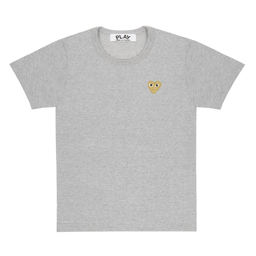 Play Comme des Garçons Gold Heart T-Shirt (Top Grey)