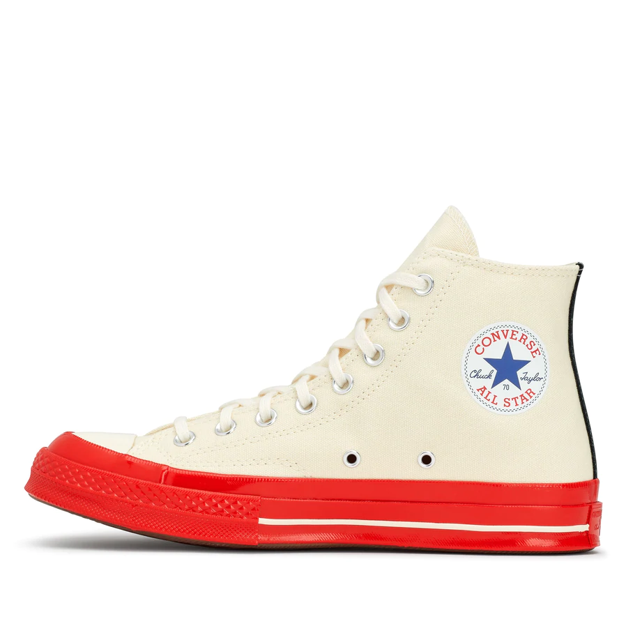 PLAY Comme des Garçons x Converse Chuck 70 High Top (Red Sole)