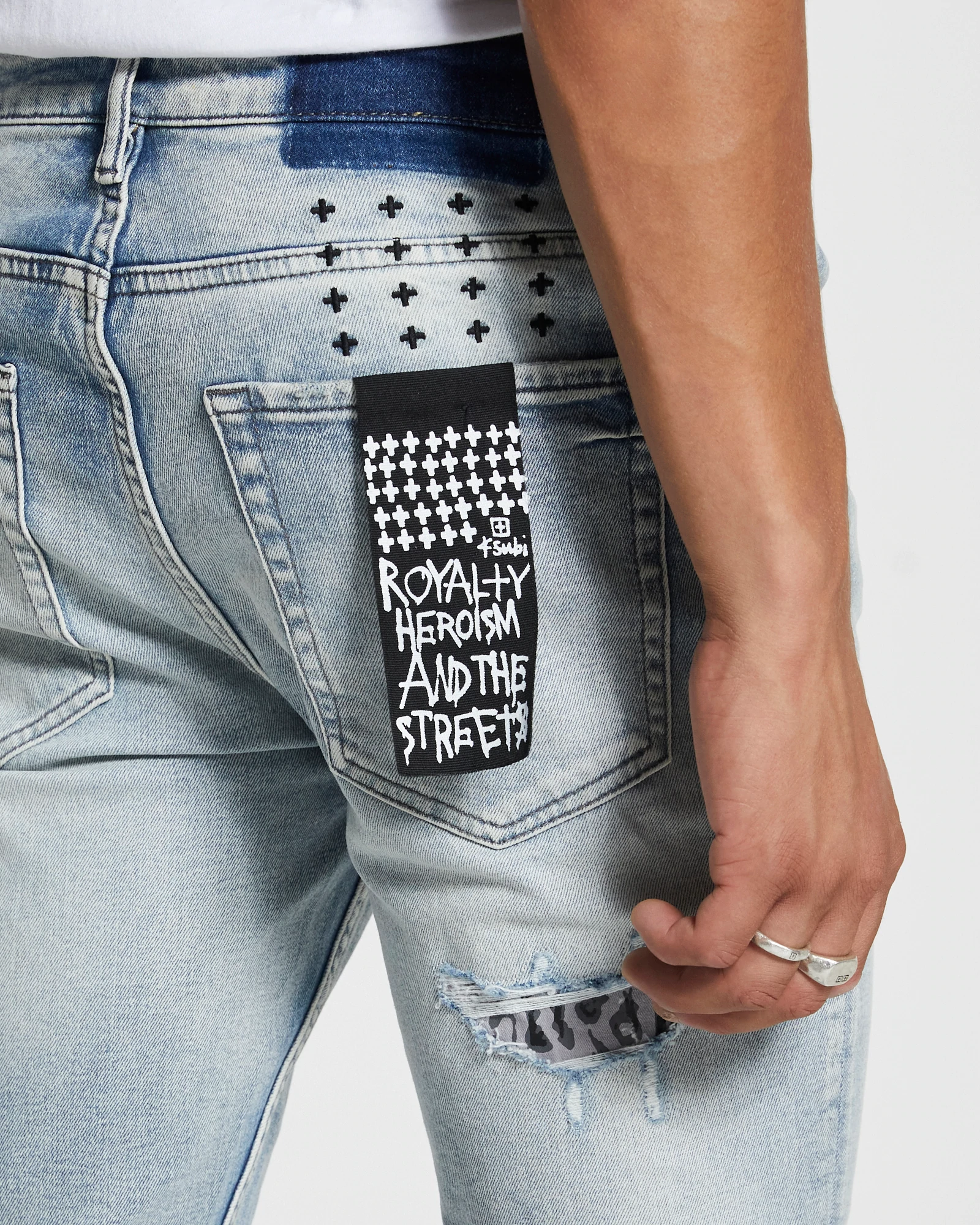 Ksubi Van Winkle Fire Patch Punk Blu