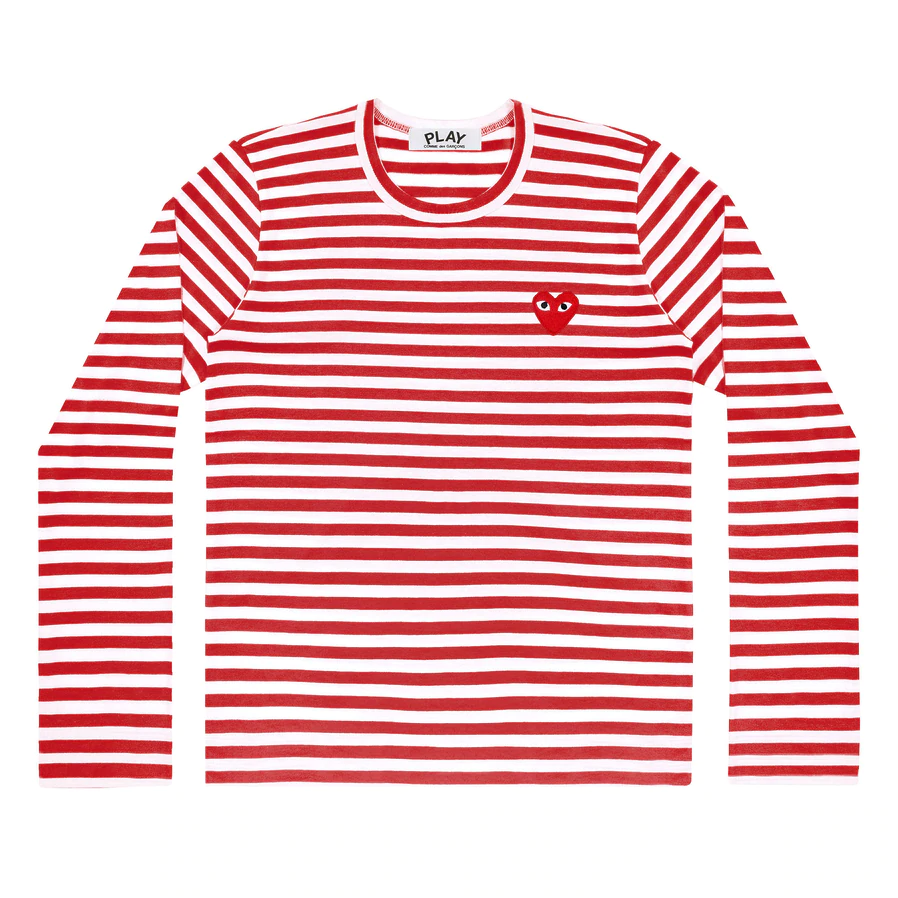 CDG Play Comme des Garcons Striped LS (Red/White)