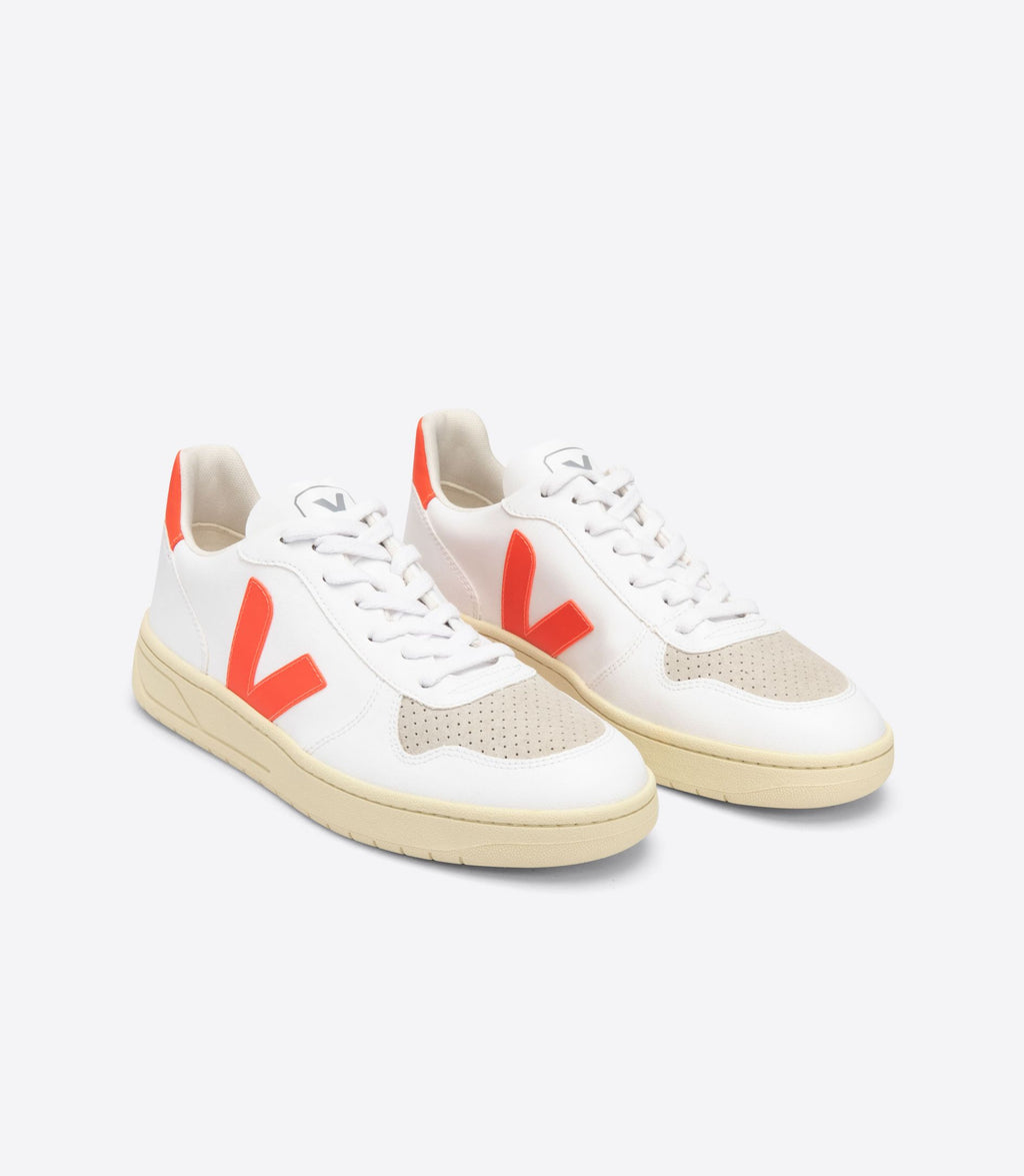 Veja V-10 CWL White Orange Fluo Butter Sole