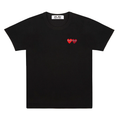 CDG Play Comme des Garçons T-Shirt with Double Heart (Black)