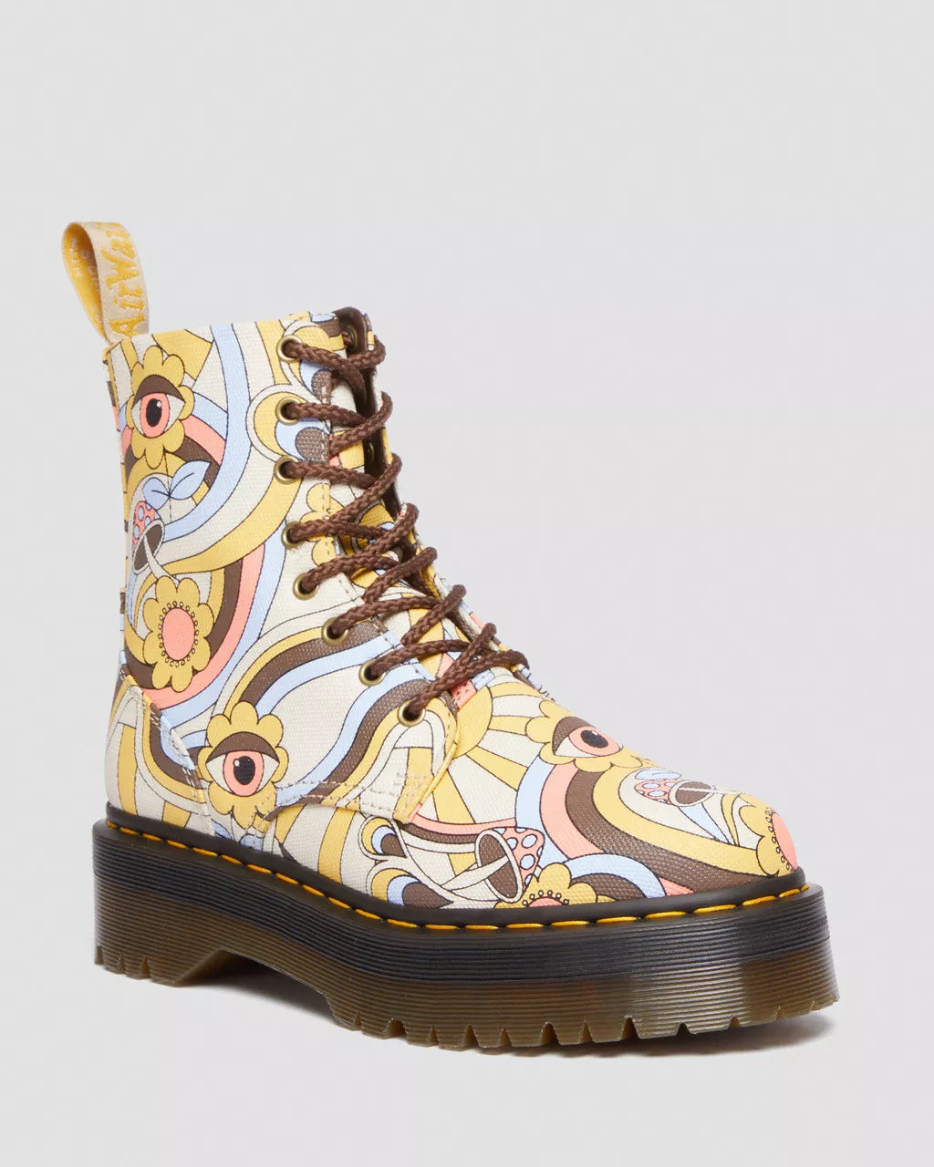 DR. MARTENS VEGAN JADON BOOT RETRO CANVAS PLATFORMS