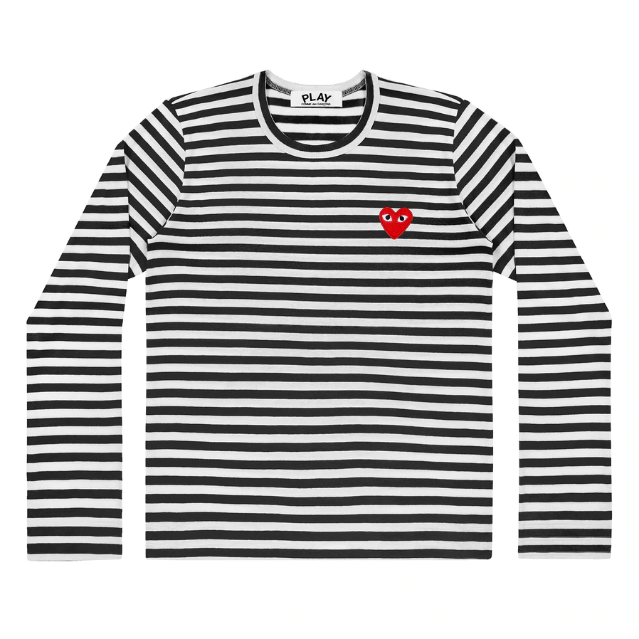 CDG Play Comme des Garçons Striped LS (Black/White)